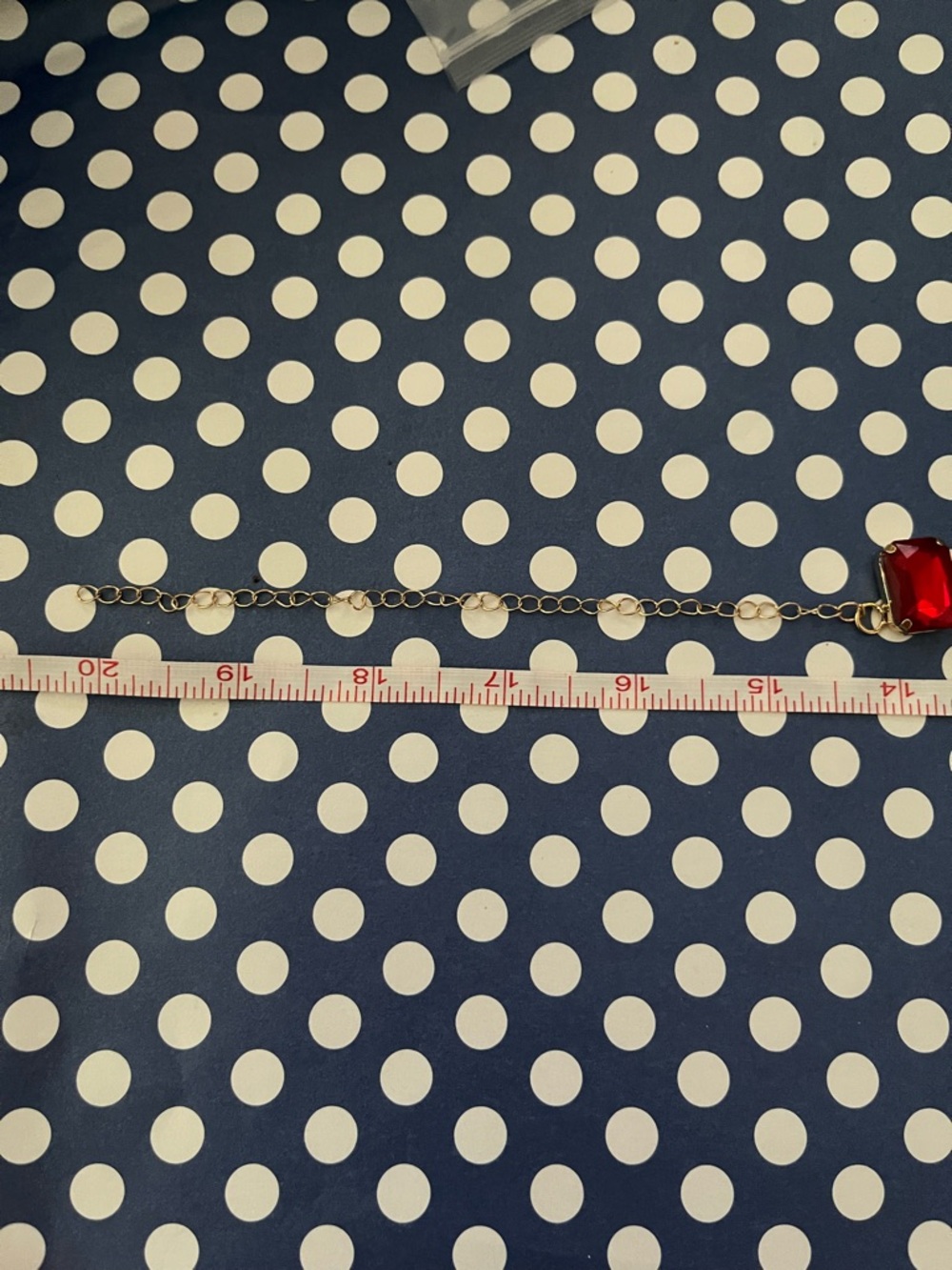 Vorkoi NWOT Red Faceted Statement Necklace in Gold-Tone Setting - Picture 7 of 8